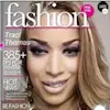 A woman in front of a magazing of a PR